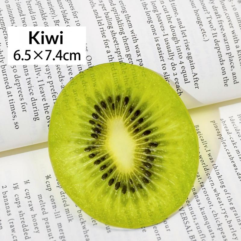 Cute Strawberry Bookmarks Creative Fruit Slice Acrylic Transparent Page Markers Ins Style Fruits Reading Mark Reading Accessory