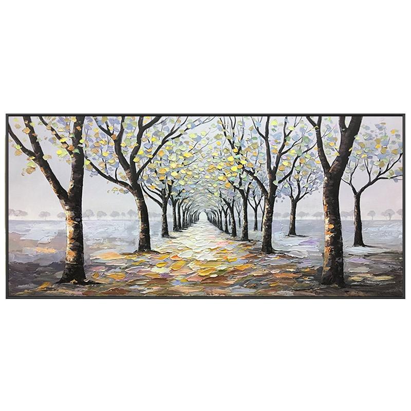 Palm Forest Sunset Landscape Poster and Printmaking Modern Abstract Wall Art Canvas Painting Living Room Home Decoration Picture