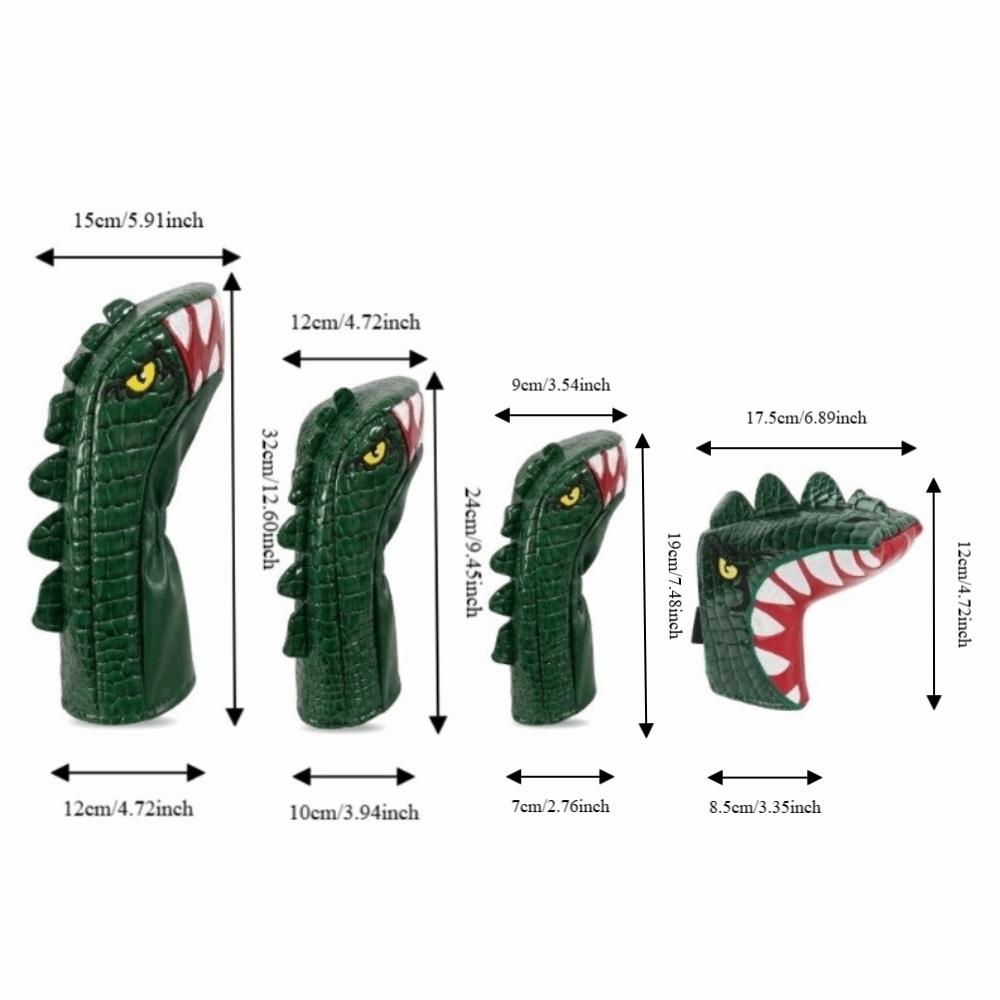 PU Leather Golf Club Head Cover Soft Lining Fairway Wood Cover Golf Head Cover Set  Course Play