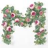 Langlebige Kunstseidenblumen Künstliche Pfingstrosen-Girlande Vielseitige Blumenkette Blumenkranz Simulierte Haustür-Girlande Heimdekoration