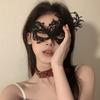 Elegant Half Face Masquerade Mask Black Hollow Venetian Mask Lace Eye Mask Carnival