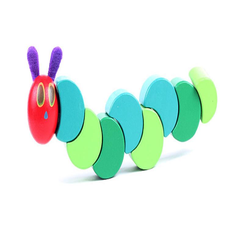 Wooden Baby Puzzle Caterpillar Educational Toy For Toddler Learning Development