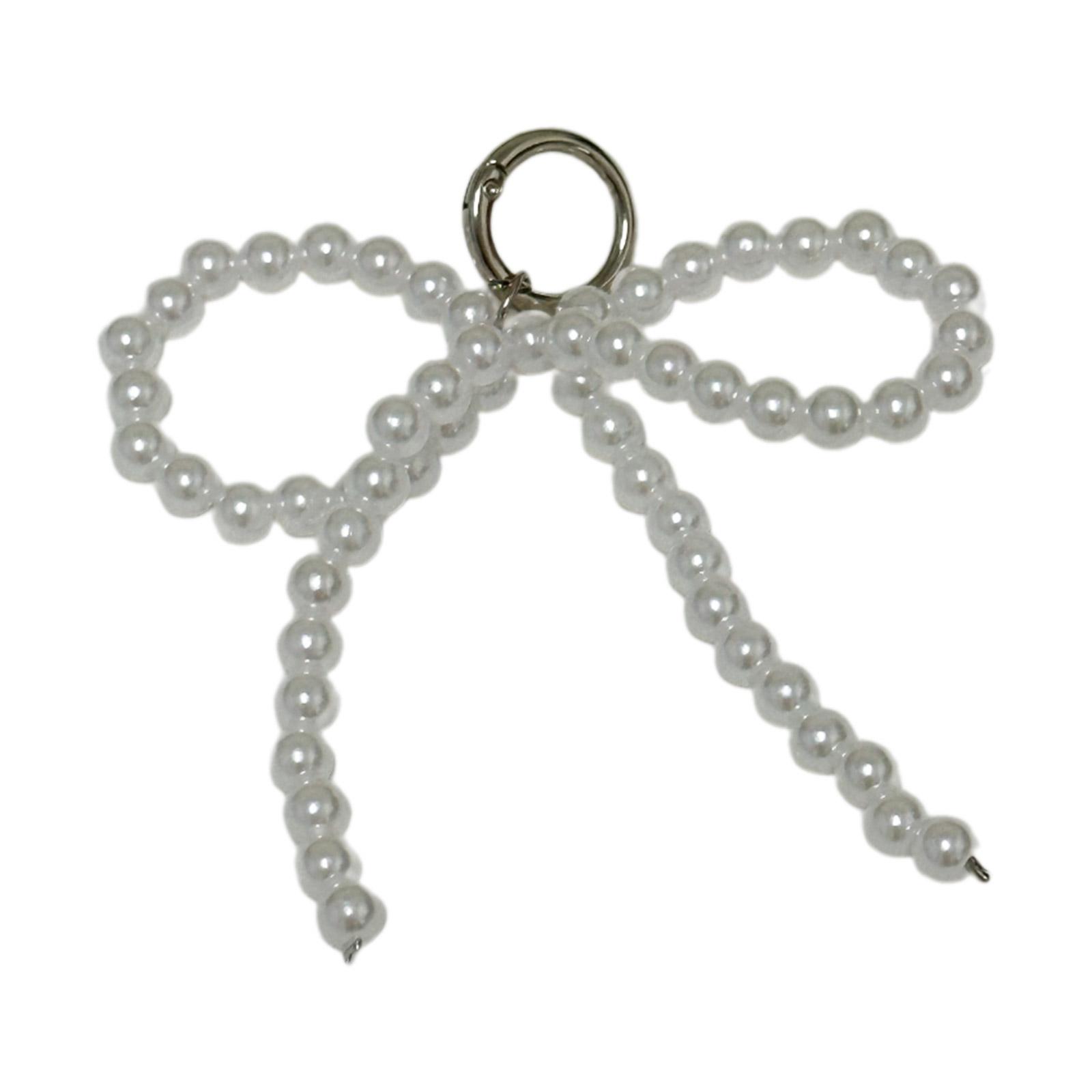 

Милий перлинний бісерний брелок з бантом, кулон, жінки, рюкзак, сумочка, шарм, прекрасний висячий декор, сумка, телефон, кулон