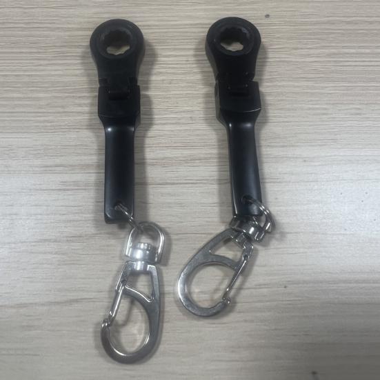 Ratchet Wrench Keychain Seamless Operation Design Metal Shaft Pocket-sized Wrench Portable Universal Tool