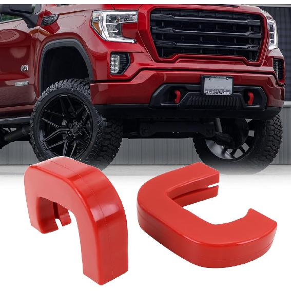 Крышки буксировочных проушин подходят для GMC Sierra 1500 2019-2024, вертикальные буксировочные проушины, передние настраиваемые защитные крышки буксировочных проушин для аксессуаров GMC Sierra 1500