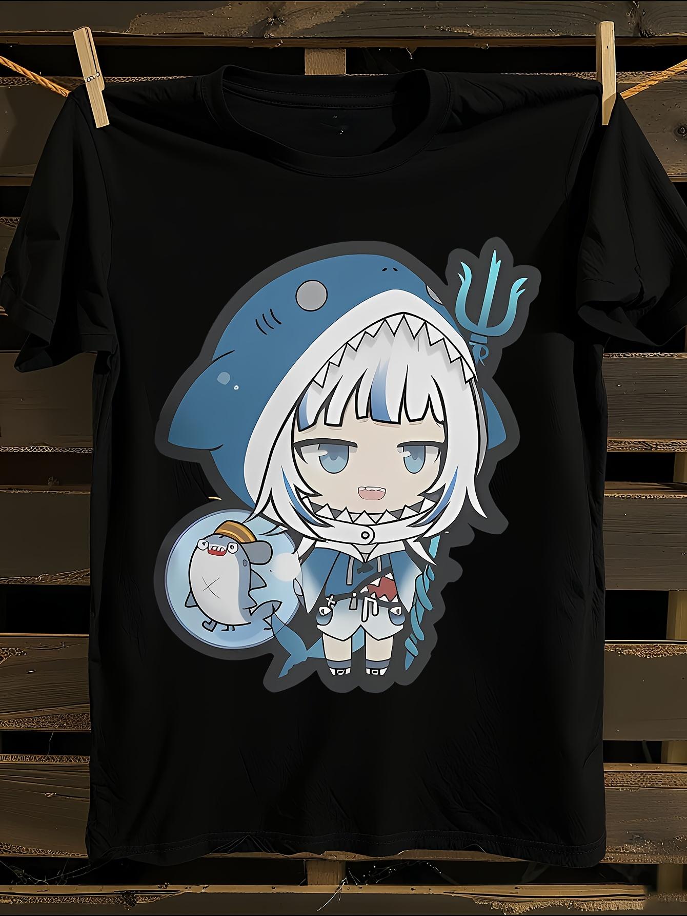 s Gawr Gura Anime T-shirt XXXL