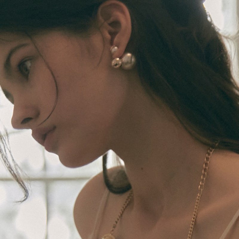 Of Lavishe Multiway Gold Ball Pearl Earrings Set_LSE24F002