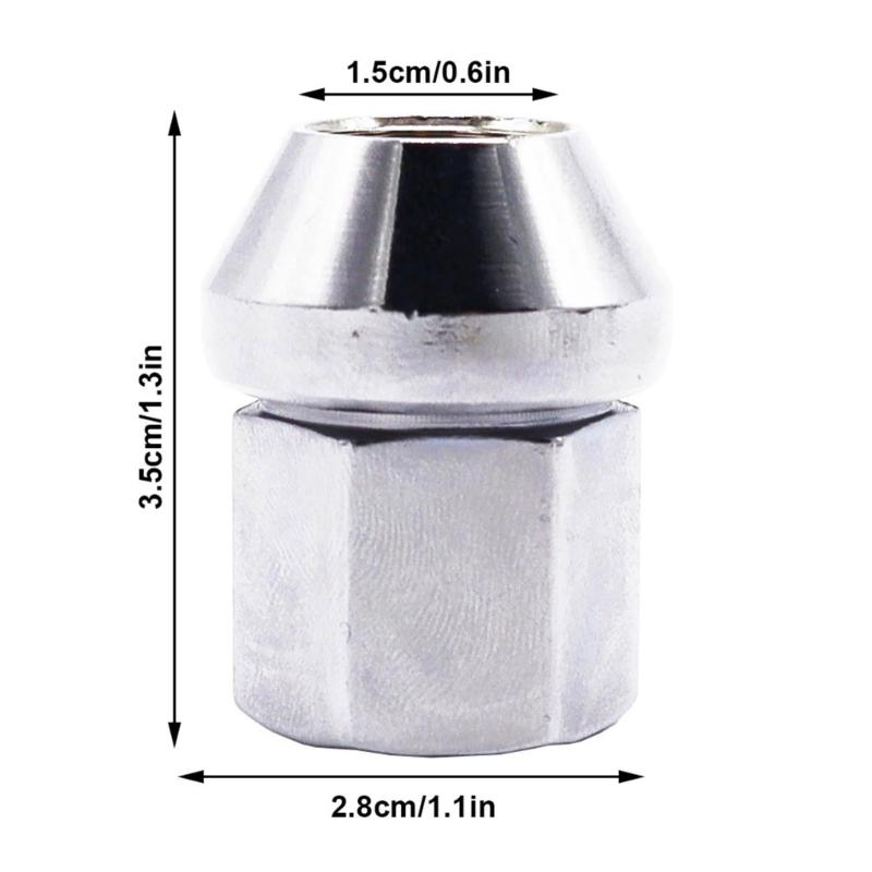Secure Locking Metal Wheel Lug Nuts Set, Rustproof for LR001381 SUVs, Enhances Vehicle Detailing, Rough Terrain Driving