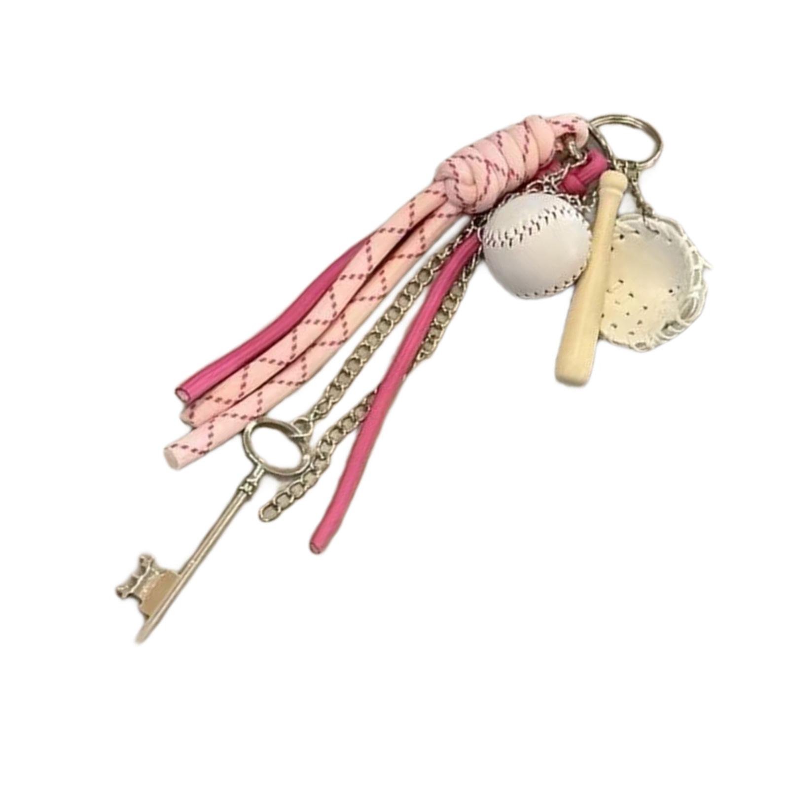 

Цветной бейсбольный брелок для бейсбольной сумки, стильный аксессуар для сумок и ключей, прочная веревка для скалолазания, материалы, использование 3