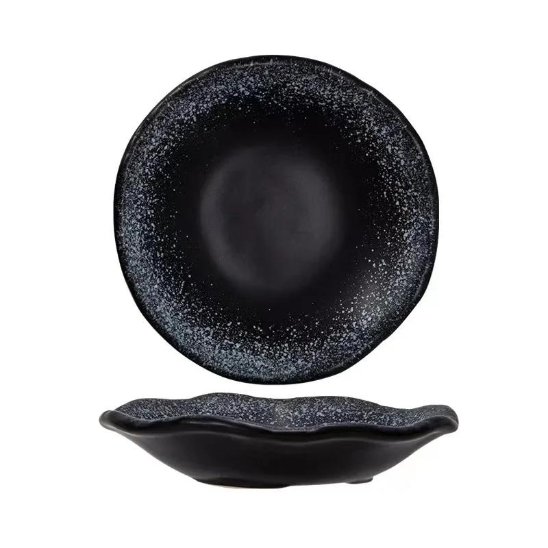 Japanese Plate Ceramic Tableware Fruit Plate  Western  Salad Vegetable Plate Fruit