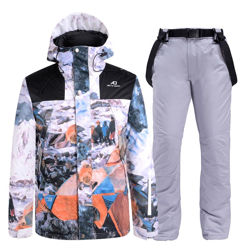 Unisex Winter Ski Suit: Windproof, Waterproof, Warm, Thickened Jacket and Pants for Snowboard and Alpine Skiing