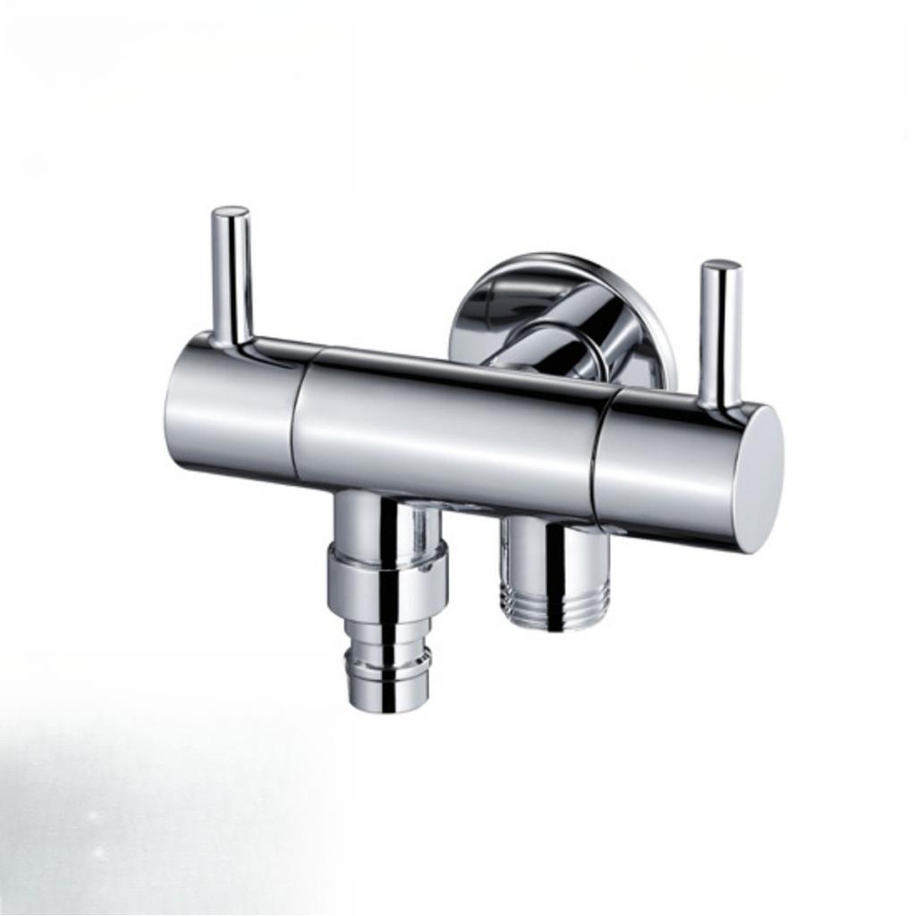 1/2'' European Triangle Valve Hot and Cold Water Stop Universal Retro Angle Valves All Copper Toilet Bathroom
