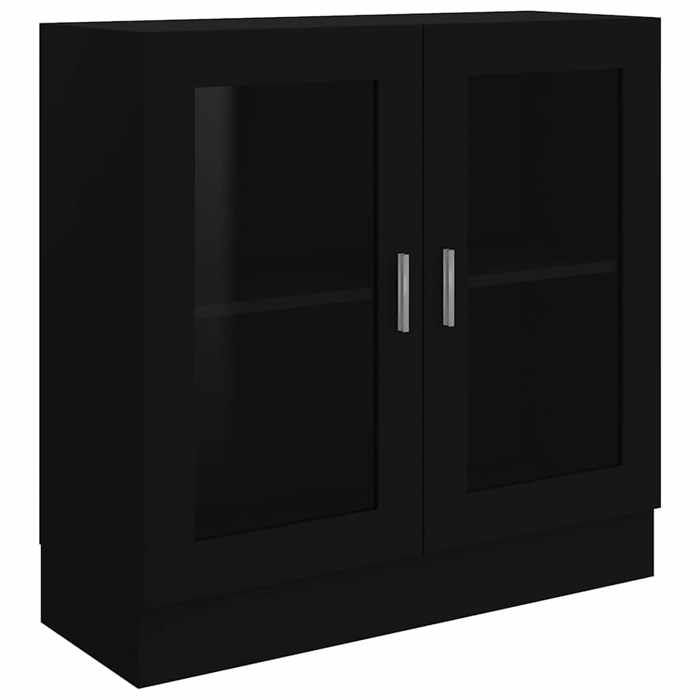 VidaXL Black Display Cabinet 82.5x30.5x80 Cm Engineered Wood 802742
