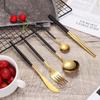 Nordic Stainless Steel Steak Knife Fork Spoon Teaspoons Chopsticks 5 Pieces Set Mirror Frosted Luxury Kitchen Tableware Set Home Party Dinnerware Set