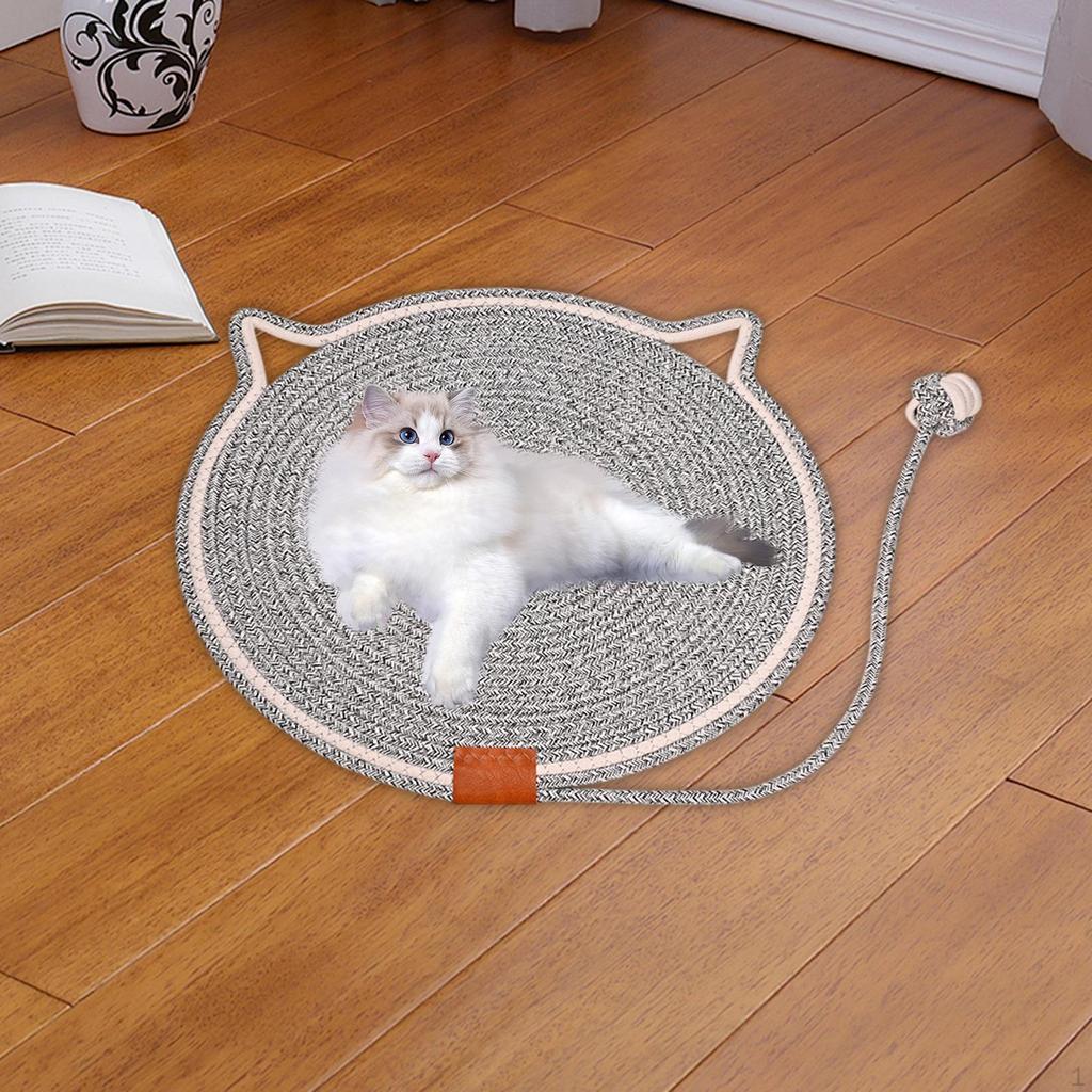 Cat Scratcher Mat Furniture Protector Cotton Rope Horizontal Scratch Pad Scratching for