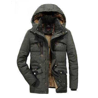 Winter Jacket Men Plus Size Thicken Warm Cotton -Padded Jackets Fur Hooded Windbreaker Jacket