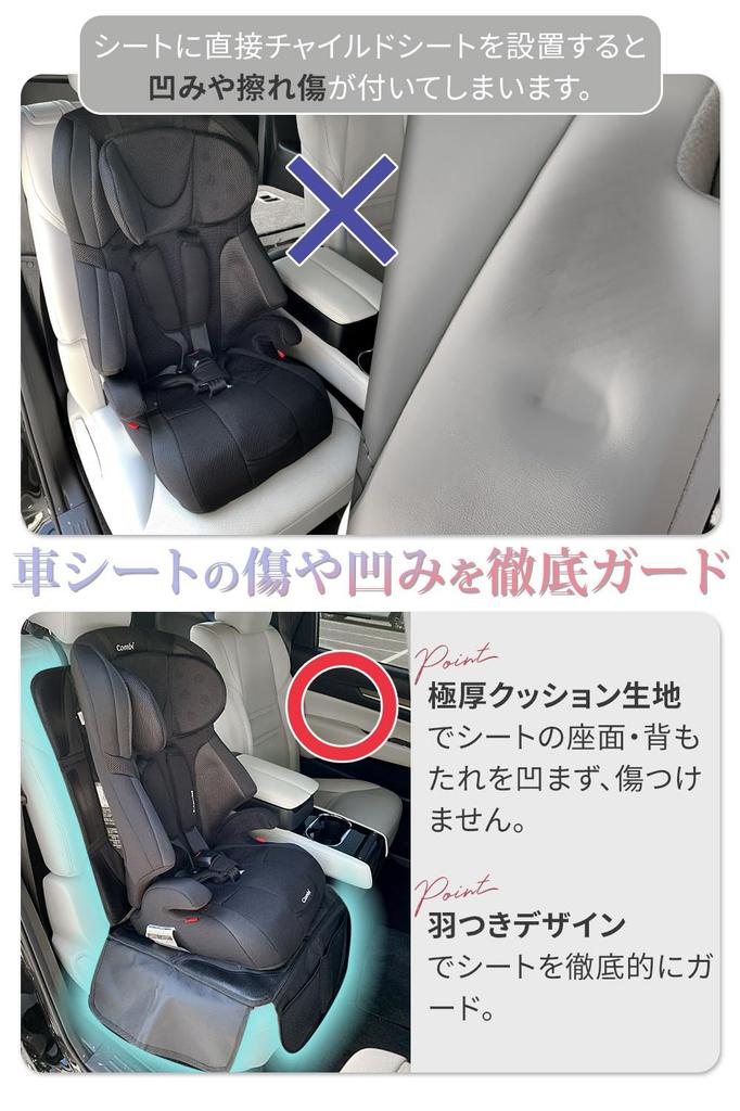 Child Seat Protection Mat by a Childcare It Thoroughly Protects Against Dirt and Compatible with the International Standard Wanoa [Supervised Worker]
