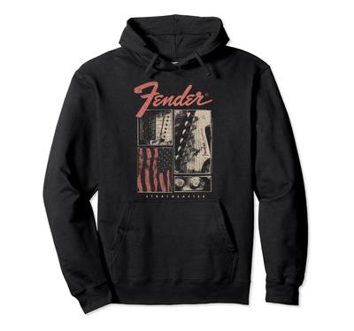 Fender American Flag Guitar Panels Outline Hoodie