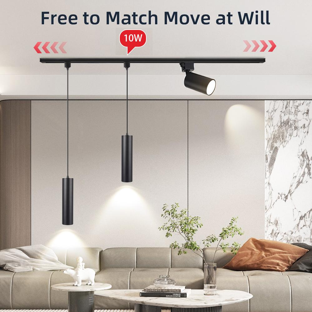 Spot Led Track Light 220V Ceiling Light COB Spotlight Rail Lamp Fixture for Living Room Clothing Store Full Set Track Lighting