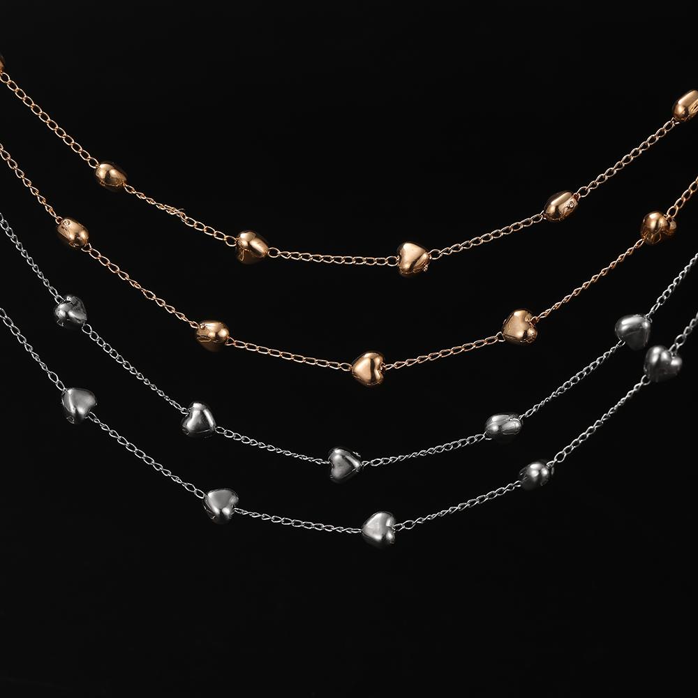 2m Copper Chains With CCB Peach Heart Charms Chains for Handmade DIY Necklace Bracelet Jewelry Making Chains