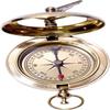 Håndlaget messing Push Open Compass med Rose Wood Case, Pocket Compass for Vandring Rustikk Vintage Home Decor Gift.