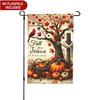 Fall for Jesus He Never Leaves Garden Flag Double Sided Outdoor Decorations, Fall Harvest Pumpkin Cross Small Garden Flags for Outdoor Yard Lawn