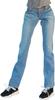 [Petite Marie] 13 DD Compatible Okayama Processed Distressed Straight Jeans Light Blue KOJIMA Processed Distressed Low-Rise Jeans Stretch Denim