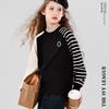 Duo Miao Wu Girls' Striped Long-Sleeve T-Shirt