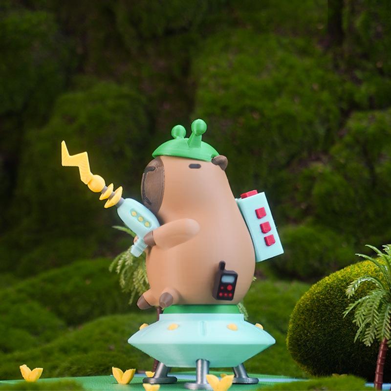 Магнитная капибара 3D-печатная фигурка Милое настольное украшение Игривая модель для боя Декор для дома и офиса Для детей и подростков Милый подарок