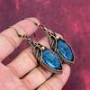 Neon Apatite Earring Copper Wire Wrapped Earring Dangle Earring Wire Wrap Gemstone Jewelry Handmade Earrings Copper Jewelry Gifts For Mother