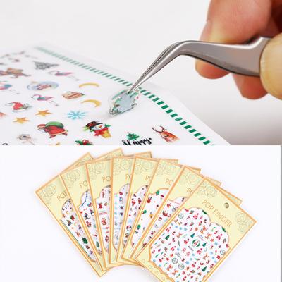 Adesivo per Unghie Facile da Applicare Effetti 3D Non Sbiadisce Fai da Te Cartone Animato Tema Natale Adesivo per Unghie Manicure