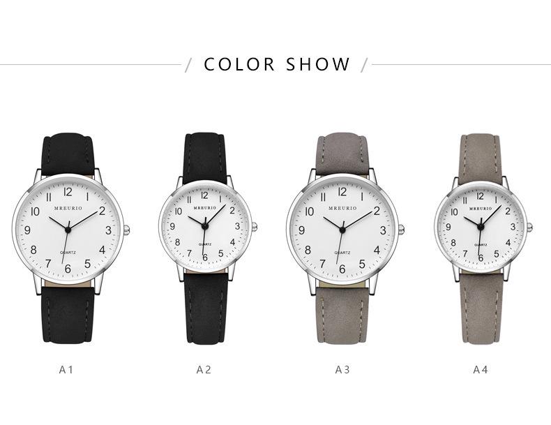 Digital Exam-Specific Leather Strap Watch Set: Men's and Women's Pair