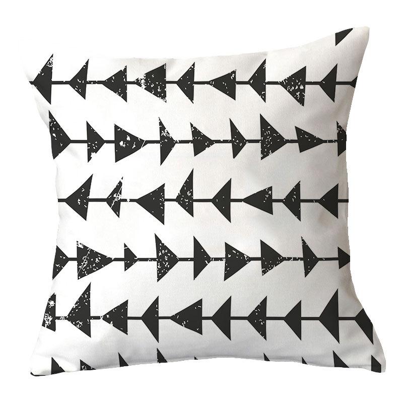 Simple New Square Geometric Plush Pillowcase Home Fabric Sofa Pillow Cushion Cover