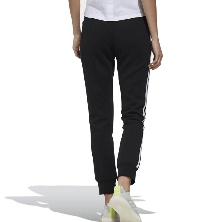 Adidas Tapered Sport Joggers Women Bottoms Black White DW5728