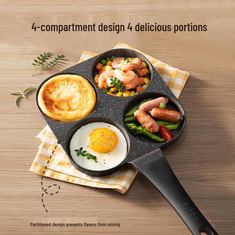 Supor Maifan Stone Non-Stick 4-Hole Frying Pan