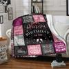 Happy Birthday Celebration Multi-purpose Blanket Comfortable ure Suitable for Sofa Couch Office Bed Seasons Universal Warmthful Friends Y32