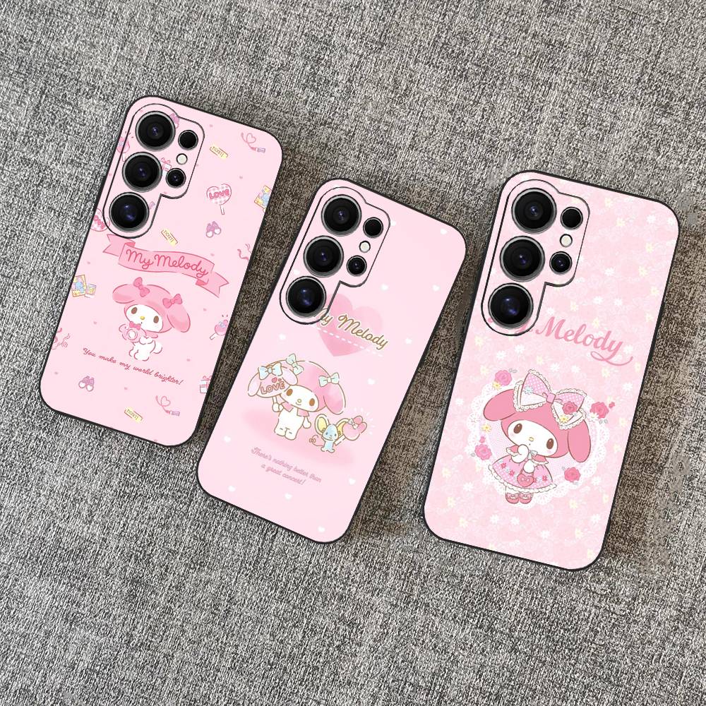 Cute M-My M-Melodys Phone Case For Samsung S 24 Fe 25 Ultra Plus 20 Lite 21 30 22 23 24 22 Ultra 5G Fundas