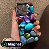 Aesthetic Stones Translucent MagSafe Mobile Phone Case for iPhone 17 16 15 14 13 12 11 Air Pro Max Plus Colorful Cover