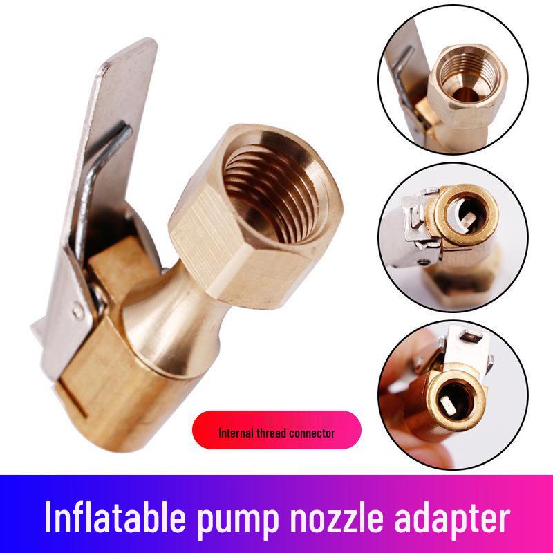 Tire Inflation Valve Chuck & Pressure Gauge Hose Adapter