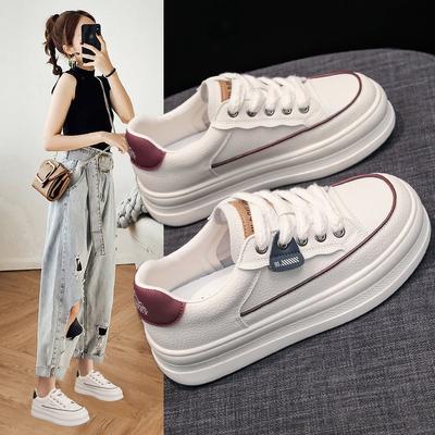 New Raise the Bottom White Shoes for Women  Winter New Non-Slip Sneakers Easy To Match Casual Fashion Sports Shoes