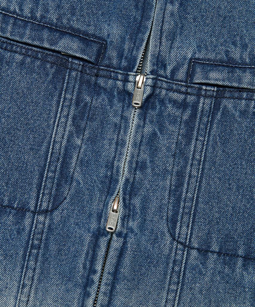 Nomanual Washed Denim Rider Jacket - Washed Blue