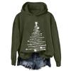 Ladies' Christmas Printed Casual Long Sleeved Round Neck Sports Hoodie Top