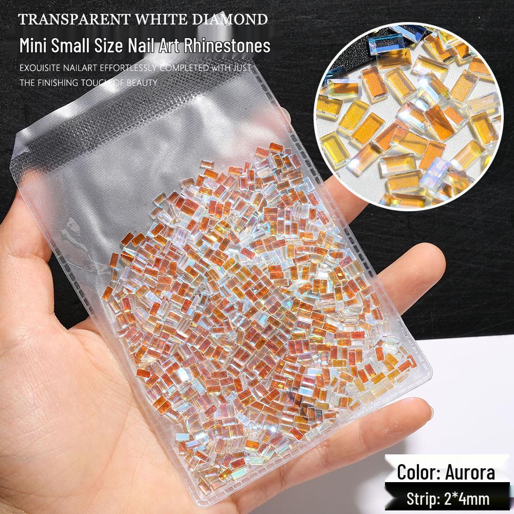 

Mini Aurora Rhinestones: Warm Spirit Heart Shaped, Super Shiny Flat Back Nail Art Decoration