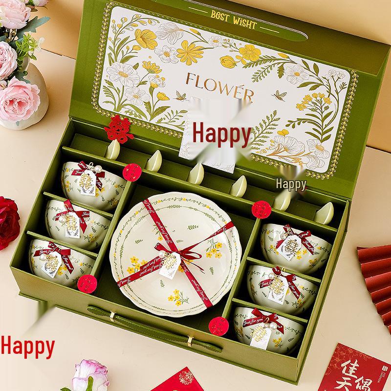 Luxury Ceramic Tableware Gift Set - Elegant, Durable, Perfect for Housewarming, Ceremonies, or Dining Table.
