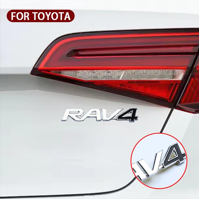 1PCS  ABS Car Body Trunk Emblem Sticker Rav4 LOGO For  RAV4 SUV Badge Auto Rear Letter Decal Exterior Accessories