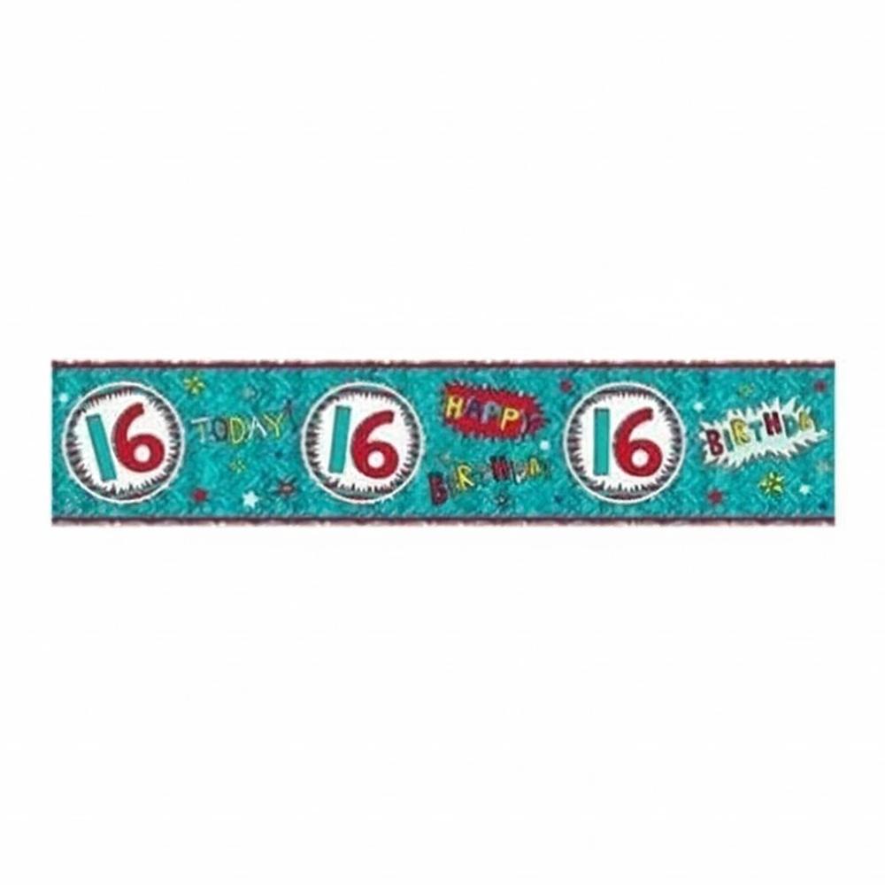 Rachel Ellen 16th Foil Happy Birthday Banner