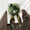 New SpringAutumn 100% Silk Small Square Scarf For Women Printed Decorative Silk Shawl 65Cm Bandana Head Scarves