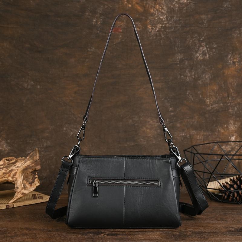 New Women's Genuine Leather Shoulder Bag, Retro Crossbody Bag, Top Layer Cowhide, Chinese Style Mother Bag, Casual Qipao Women's Bag