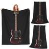 Electric Guitar 3D Classical Guitar Blanket Soft Warm Flannel Throw Blanket Bedding for Bed Living room Picnic Travel Home Couch