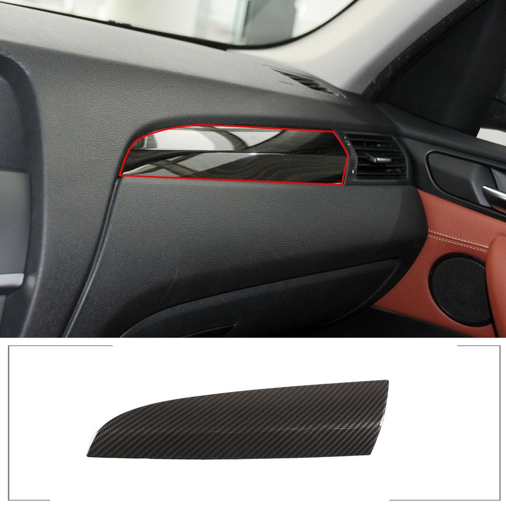 Carbon Fiber Console Co-Pilot Dash Strip Trim For BMW X3 F25 X4 F26 2011-2017